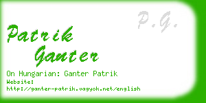 patrik ganter business card